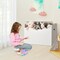 Spacious White Storage Bench with Padded Seat and Rounded Corners Perfect for Kids Room Storage